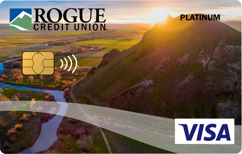 Visa Platinum Credit Card displaying Male Butte mountain landscape card art