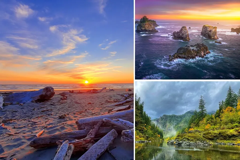 scenic views of the south coast of oregon