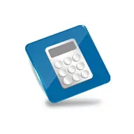 A blue tile with a calculator