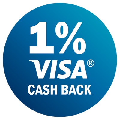 1% Visa cash back icon