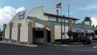 Outdoor photograph of the East Redding branch.